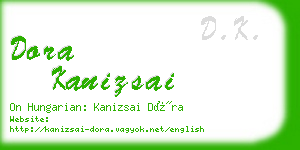 dora kanizsai business card